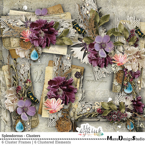 Digital Scrapbooking Splendorous Clusters