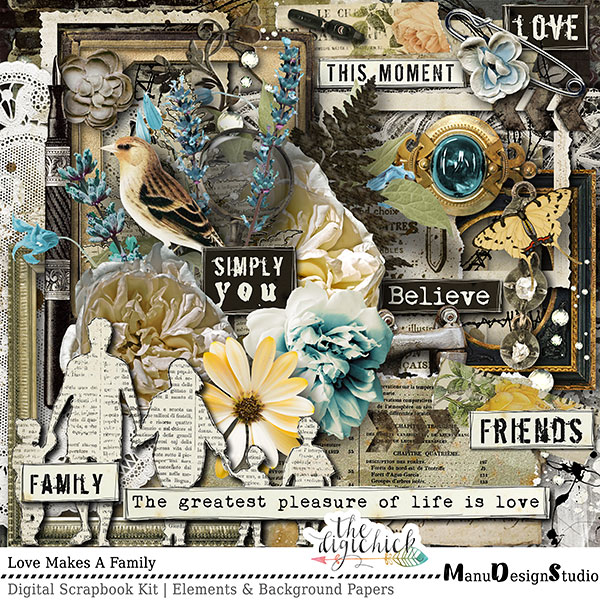 Love Makes A Family - Scrapbook Kit