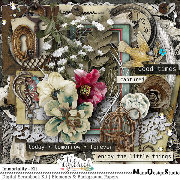 Immortality - Vintage Scrapbook Kit