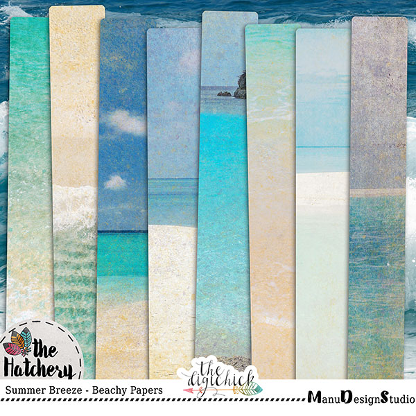 Summer Breeze - Digital Scrapbook Beachy Papers