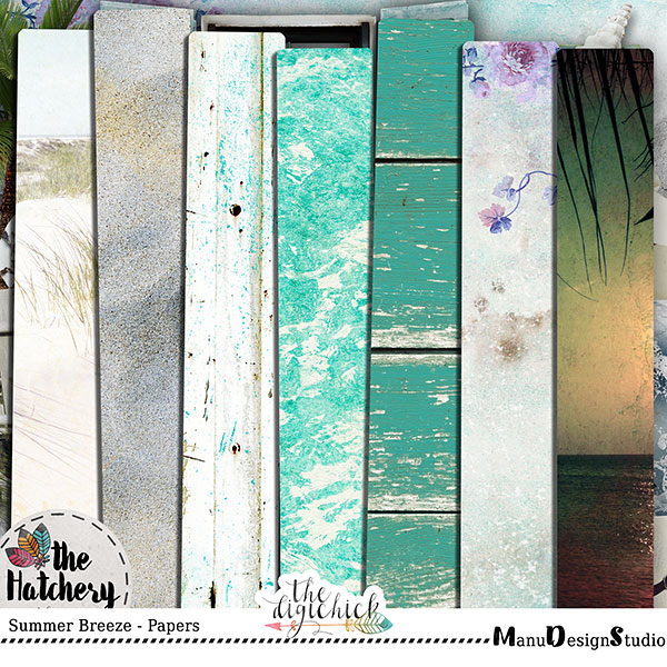 Summer Breeze - Digital Summer Scrapbook Papers