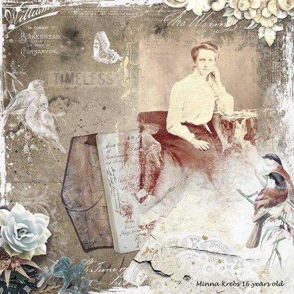 Vintage Inspiration Scrapbook Layout