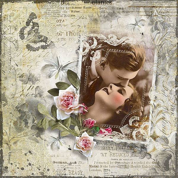 Vintage Inspiration Scrapbook Layout