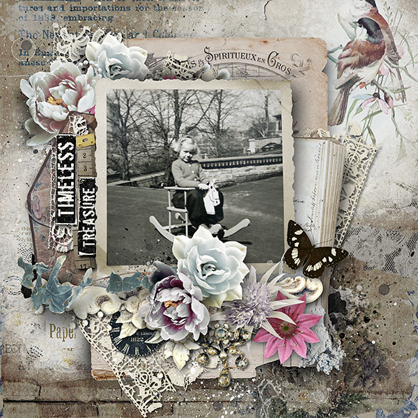 Vintage Inspiration Scrapbook Layout