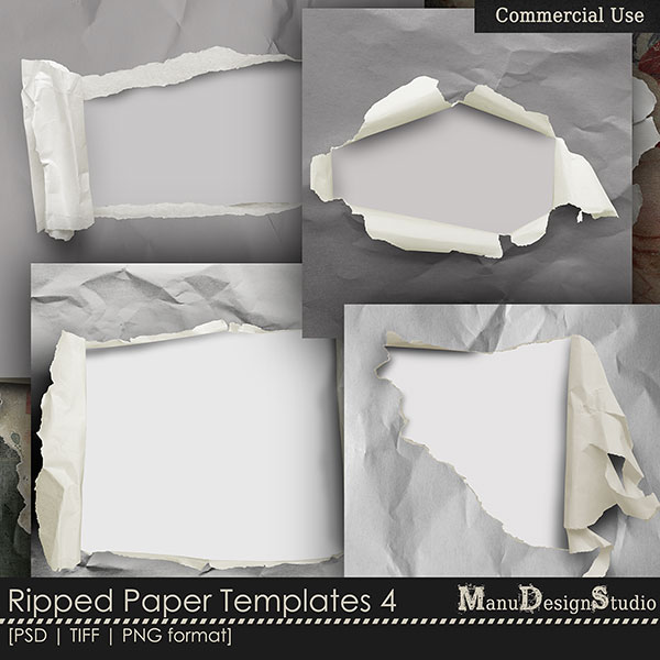 Commercial Use Torn Paper Templates