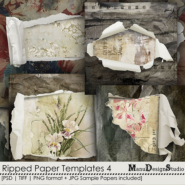 Torn Paper Templates