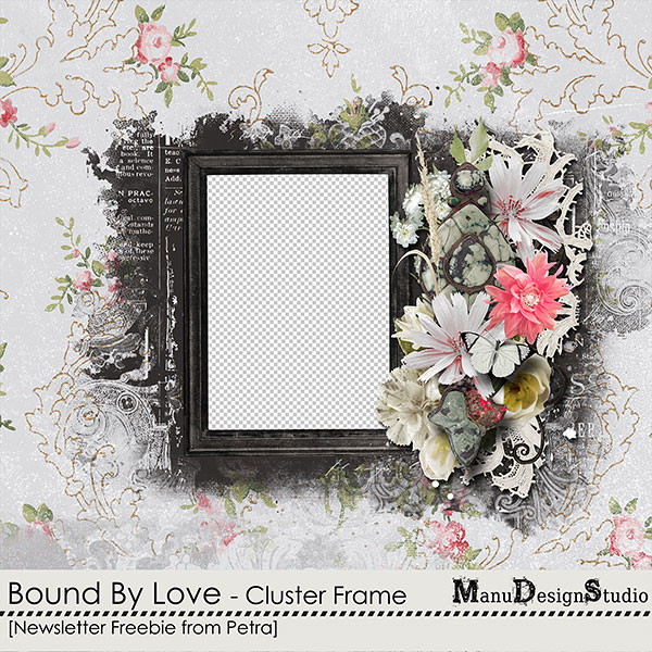 Vintage digital scrapbook frame cluster freebie