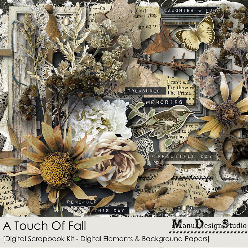 A Touch Of Fall - Vintage Fall Scrapbook Kit