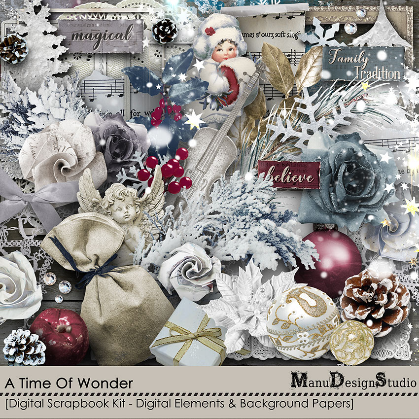 Christmas Digital Scrapbook Kit