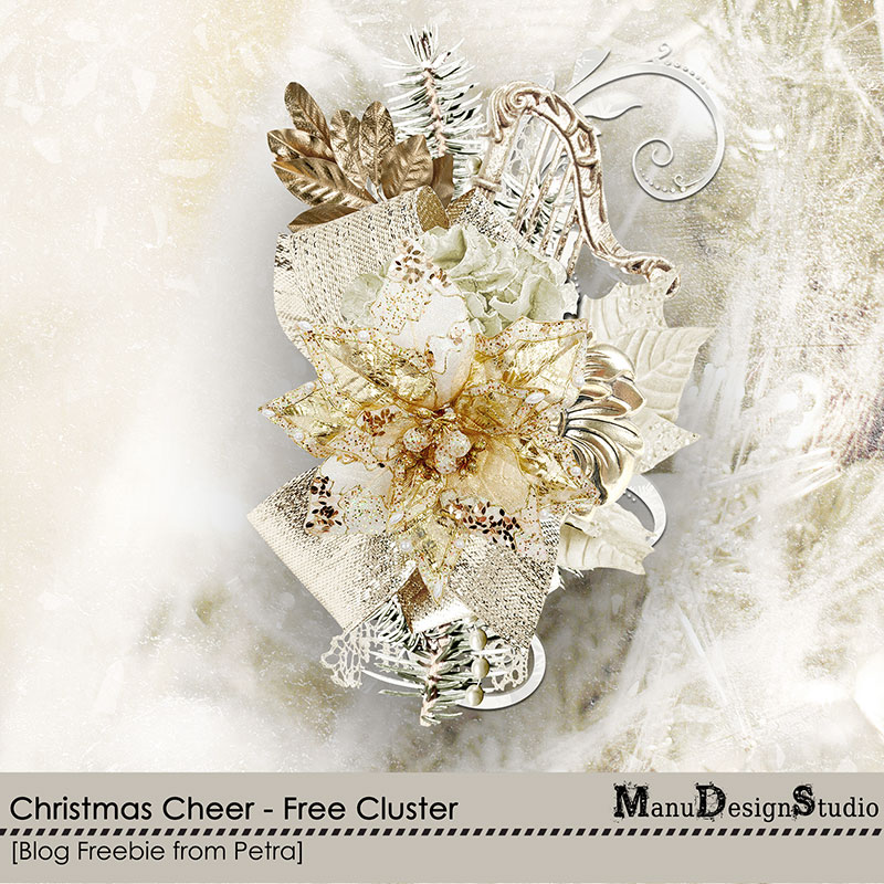 Digital Scrapbook Christmas Cluster Freebie