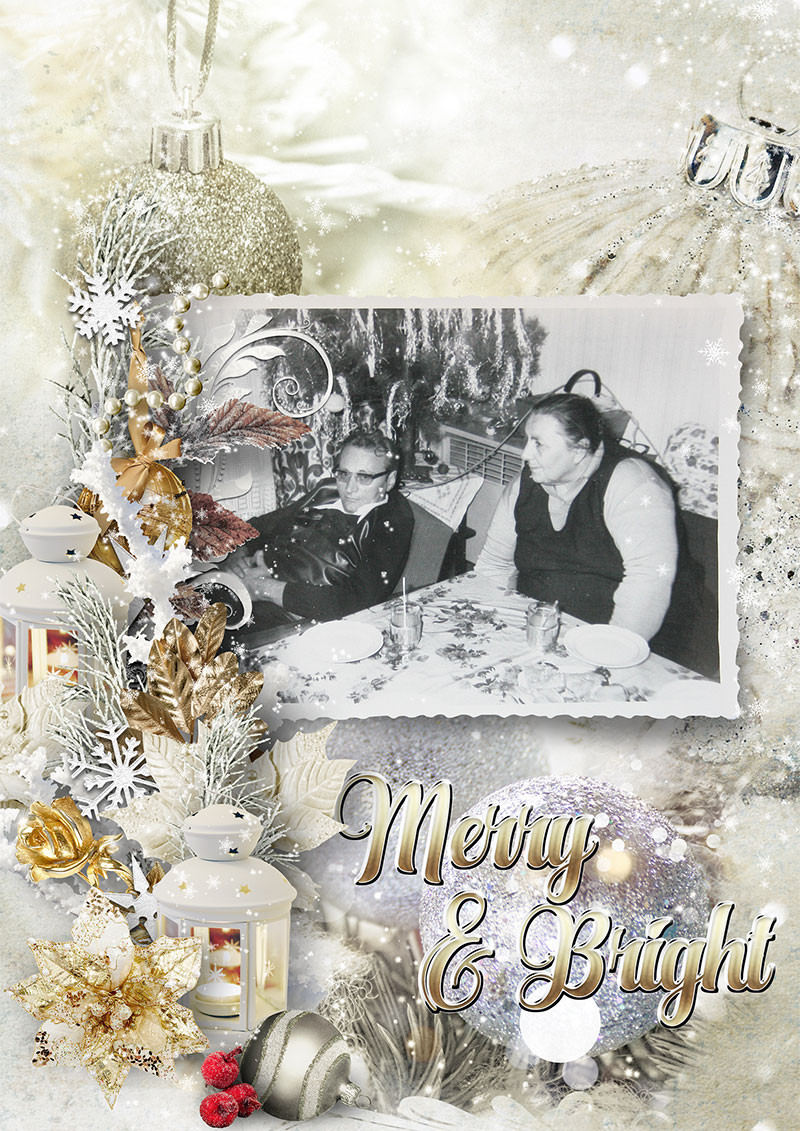 Christmas cheer inspiration scrapbook layout