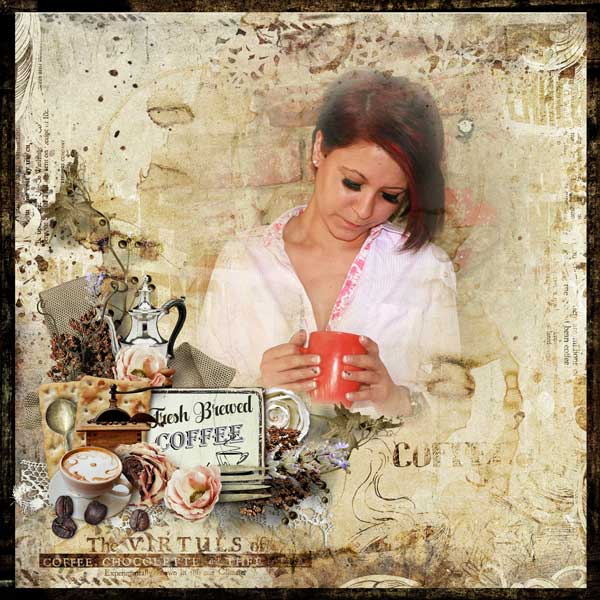 Coffee Scrapbook Page by Stacey