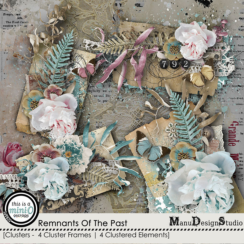 Remnants Of The Past - Vintage Scrapbook Clusters