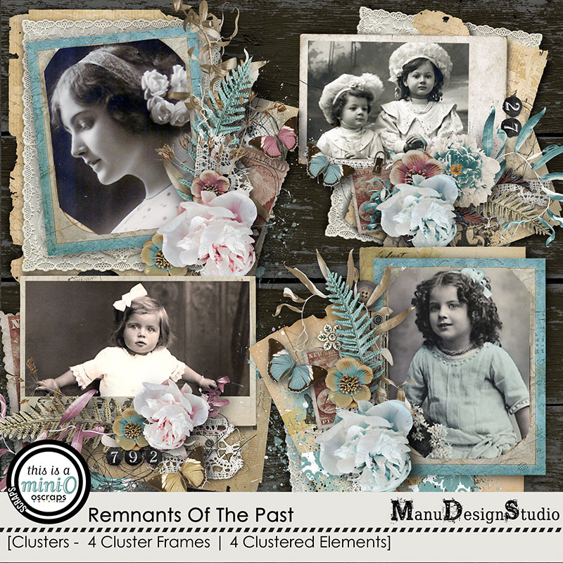 Remnants Of The Past - Vintage Scrapbook Clusters