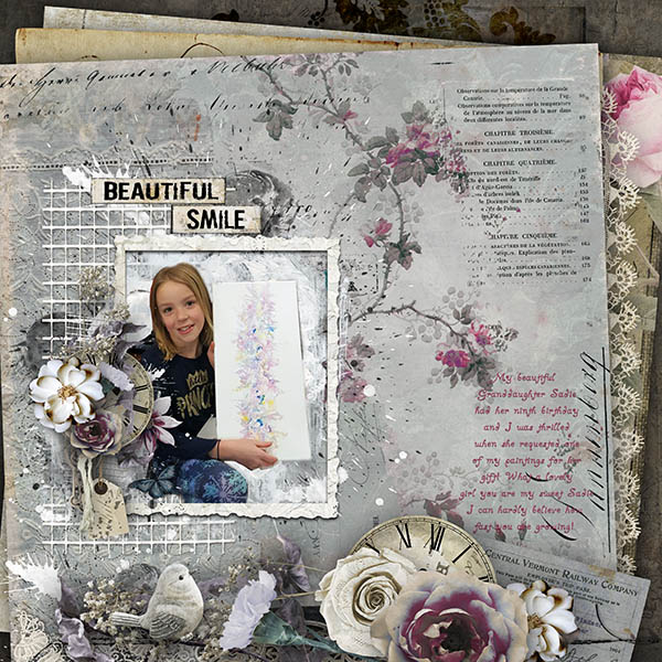 vintage scrapbook layout